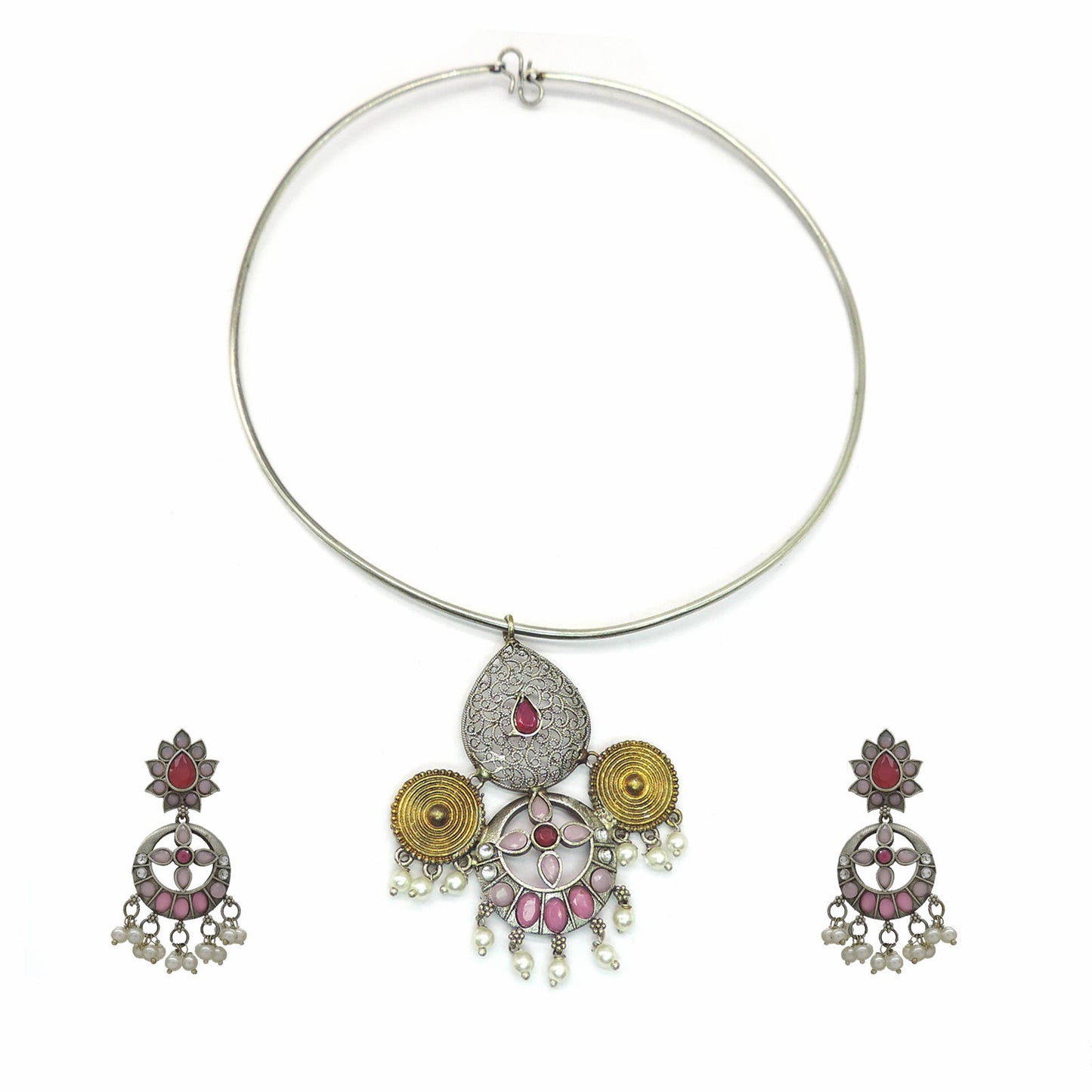 Moon Ethnic Necklace Set.