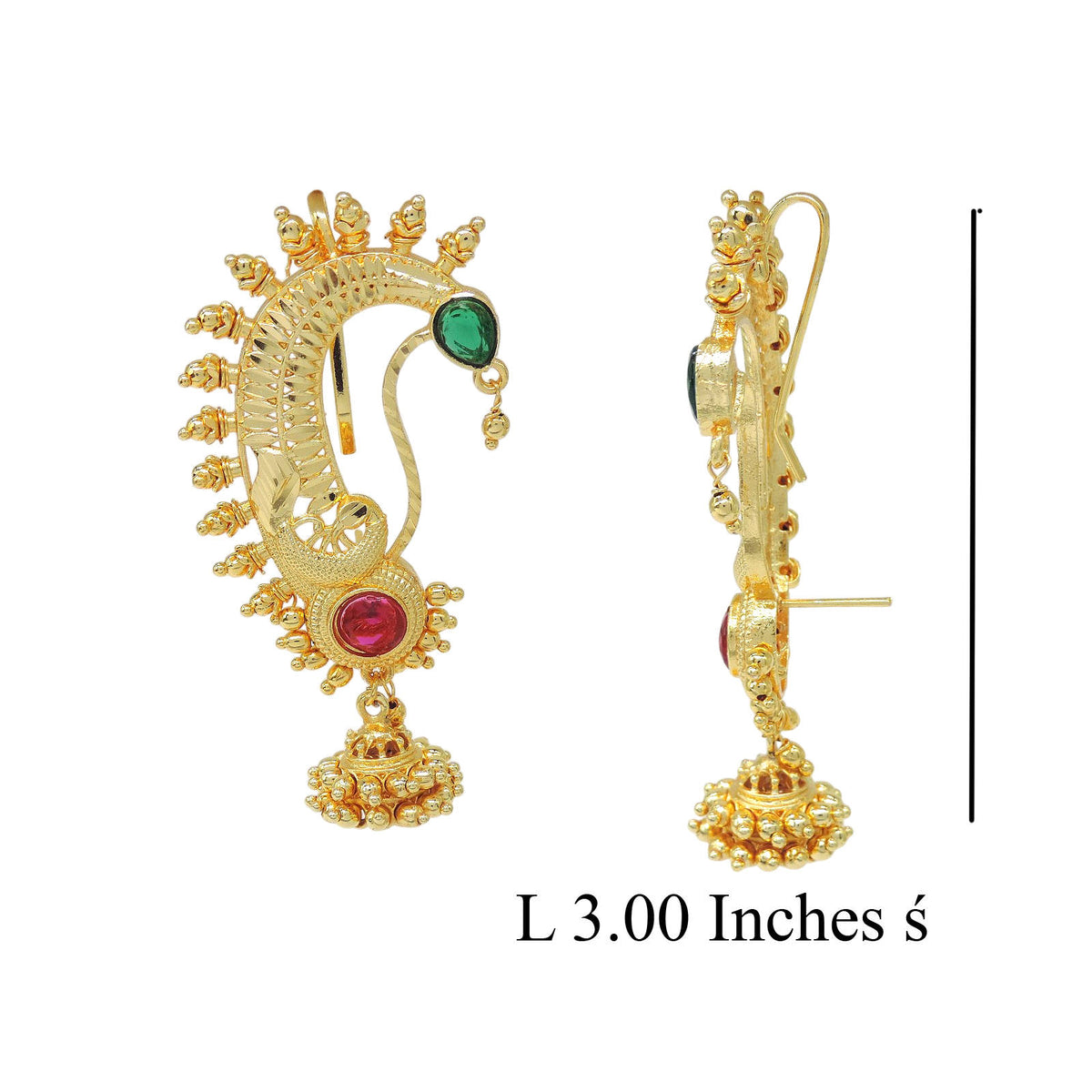Peacock Ear Cuff
