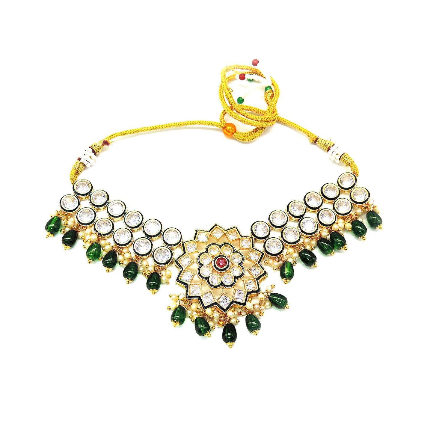 Pragati Polki Traditional Set.