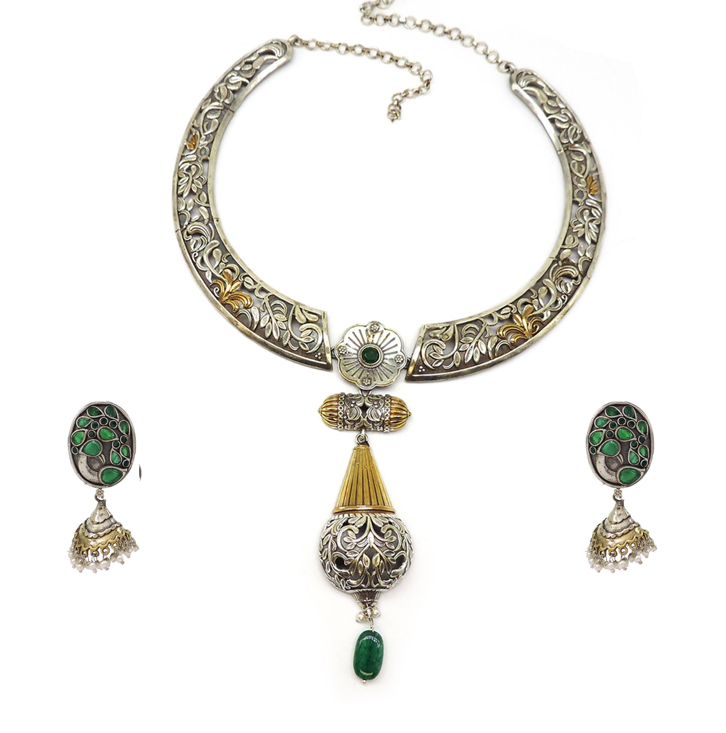 German Silver Necklace Set.