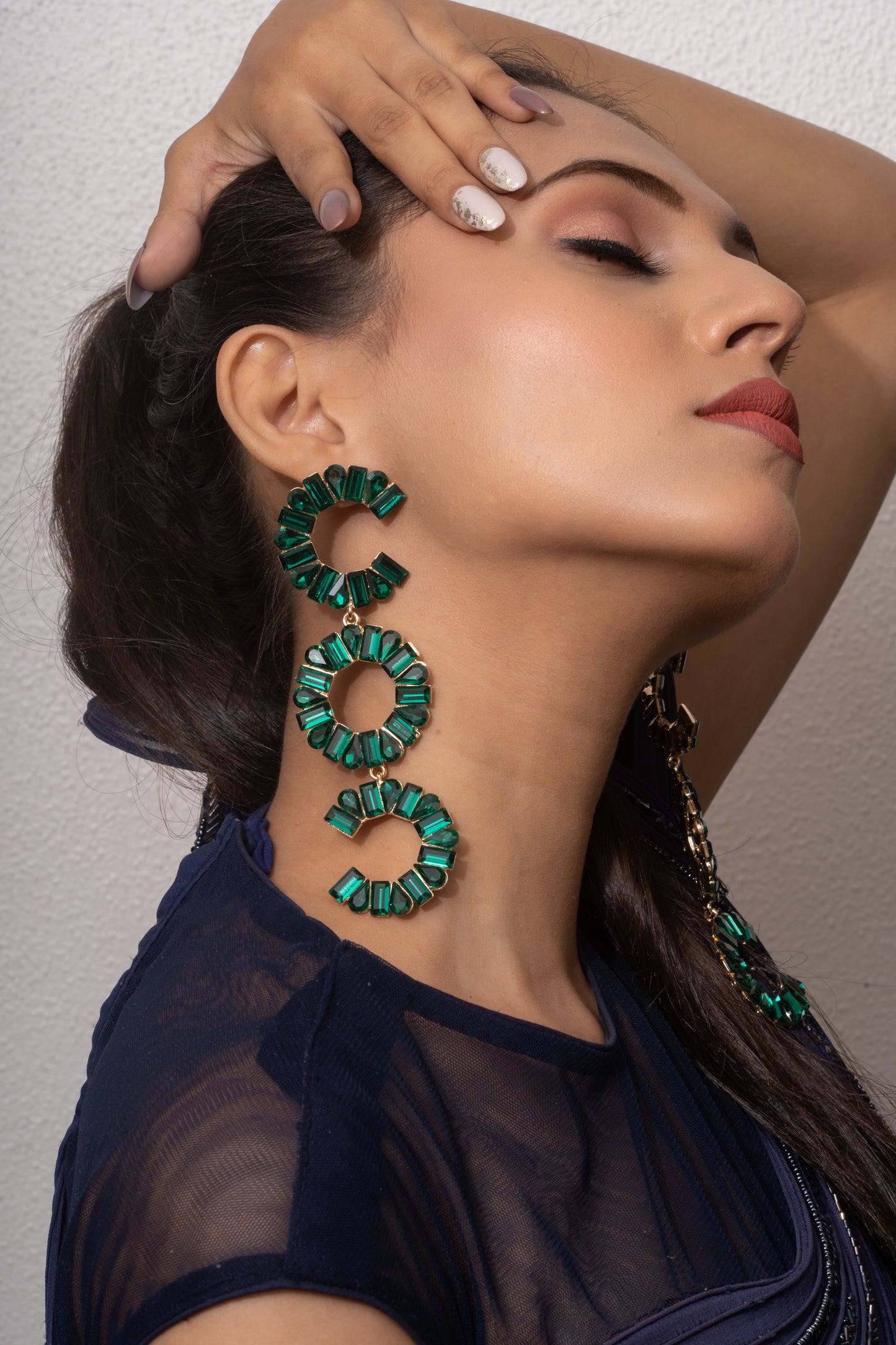 Emerald Tree Earrings.