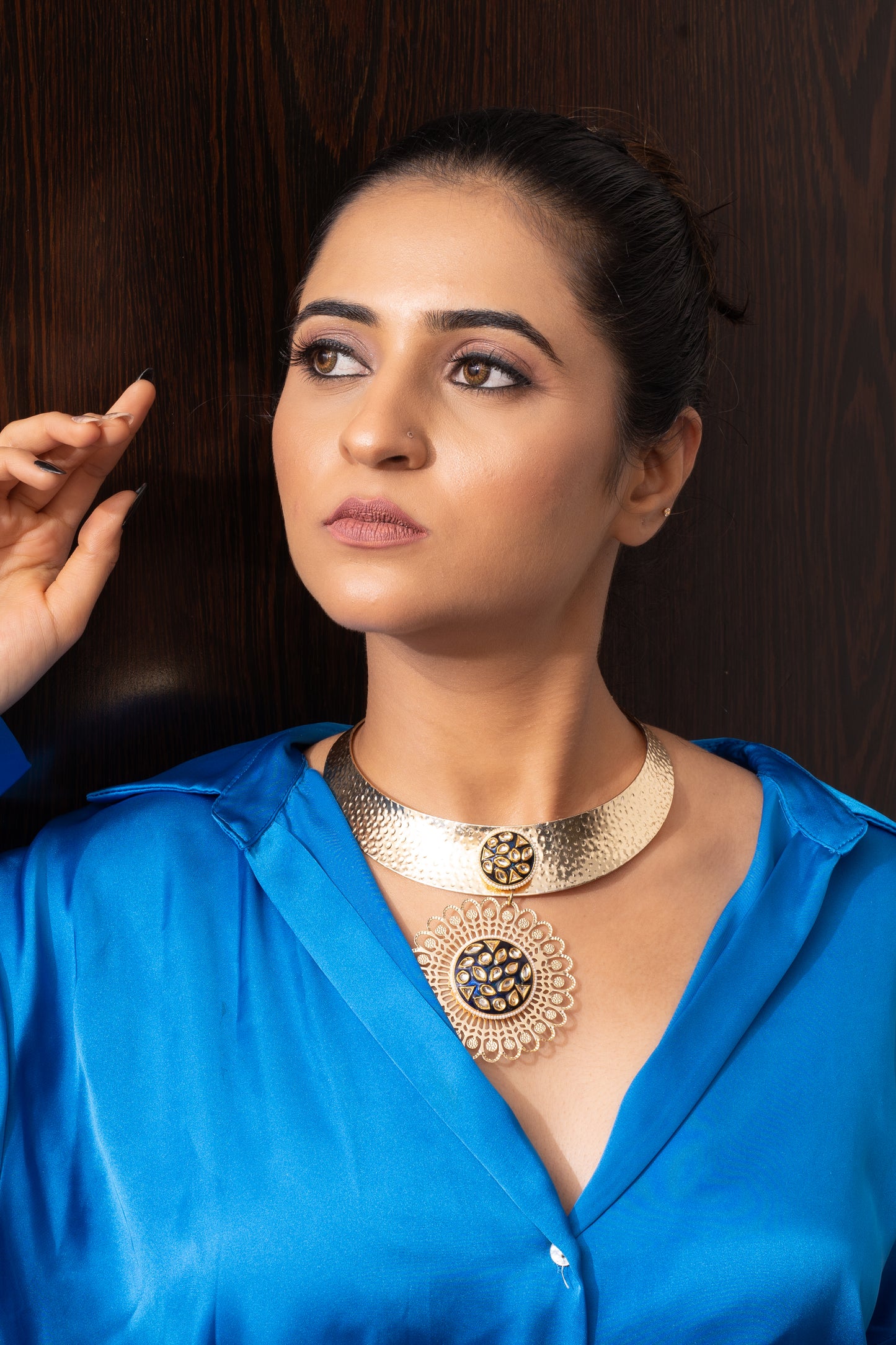 Smart Kundan fusion Necklace set.